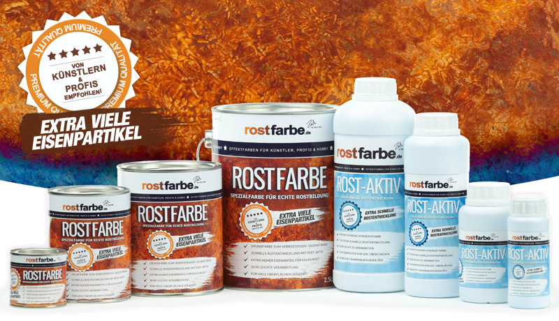 Rostfarbe online kaufen. Echten Rost erzeugen in 24 Stunden.