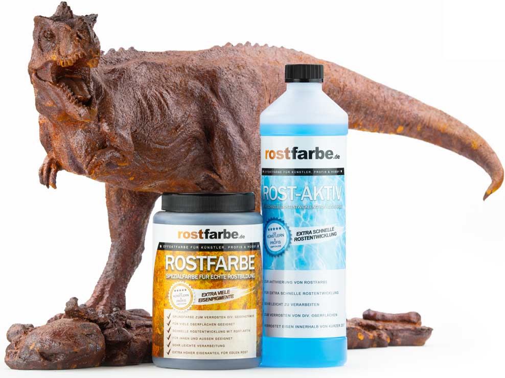 T-Rex mit Rostfarbe